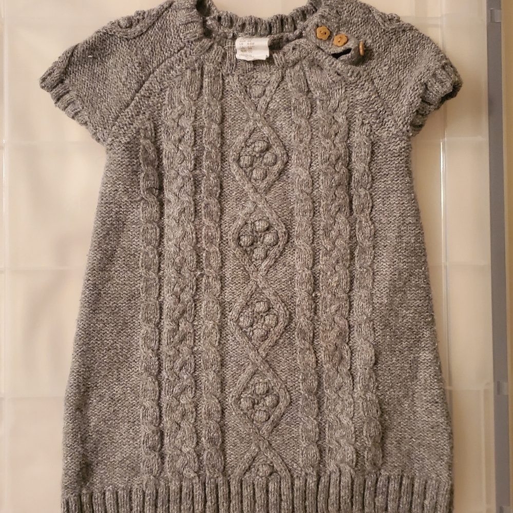 H&M infant girl cable knit dress
